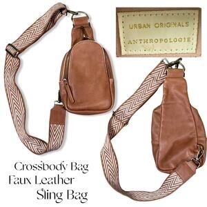 Anthropologie Tan Crossbody Bag